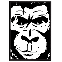 Slickgorilla gorilla hair care grooming hair style Sticker