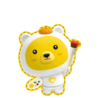 BearArtForKids art bear drawing colourful Sticker