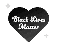 Black Lives Matter Heart Sticker by Digital Beauty HQ