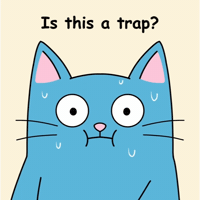Sweating Blue Cat GIF
