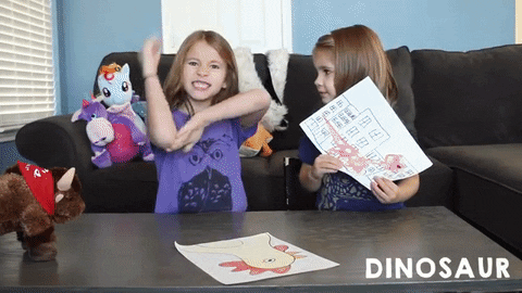sign language dinosaur GIF by ASL Nook