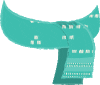ProjectDesignCo scarf look at me holidogs chilly dog Sticker