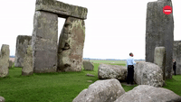 Barack At Stonehenge