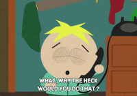 scared butters stotch GIF by South Park 