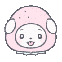 Dog Strawberry Sticker