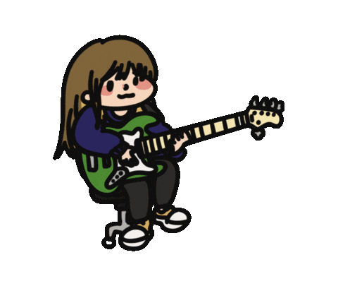 Playing Bass Guitar Sticker