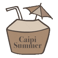 caipistyle verano coco trago sombrilla Sticker