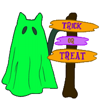 Cat Halloween Sticker