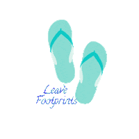 FlyVour beach island footprints itsflyvour Sticker
