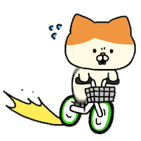 Cat Bike Sticker by LINE FRIENDS