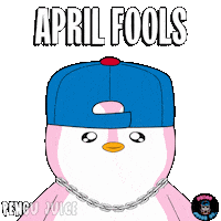 Joking April Fools Sticker by Pengu Juice Co.