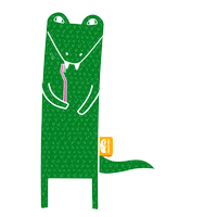 Minstingen animal barn krokodil djur Sticker
