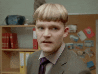 Shocked Office GIF by Sticos Oppslag