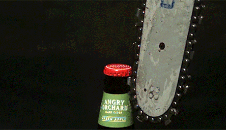 beer chainsaw GIF