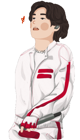 V Jin Sticker by Wooli