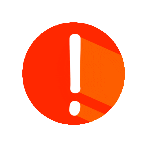 Orange Warning Sticker