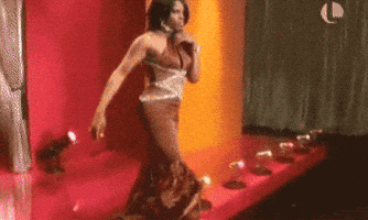 Supermodel Stumble GIF