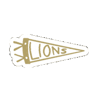 Black And Gold Lions Sticker by Lindenwood University