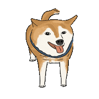 Happy Shiba Sticker