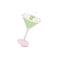 byrotation drink cocktail green drink rent fashion Sticker