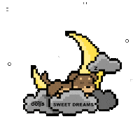 Tired Sweet Dreams Sticker by Doginal Dogs