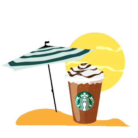 Starbucks_FR giphyupload summer soleil vacances Sticker