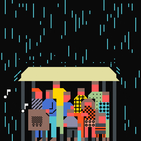 flea market rain GIF by ailadi