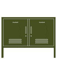 Locker Cupboard Sticker by mustard made
