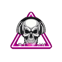 Neon Skull Sticker by Stefan Fashion