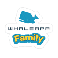 Family Whale Sticker by Whaleapp Ltd