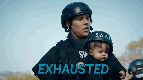 tired baby GIF by Angie Tribeca