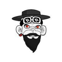 Serious Old School Sticker by Zhot Shop