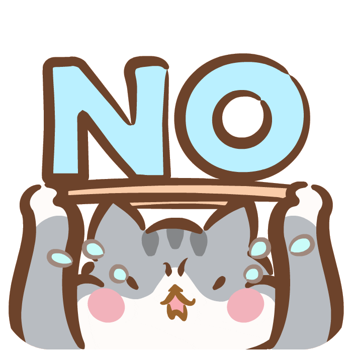 Cat No Sticker by catgrass