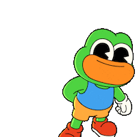 No Brain Sticker by Franky The Frog