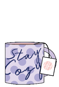 Stay Cozy Cup Of Tea Sticker by Hollyhoque