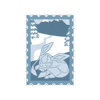 Christmas Stamps Sticker by Pokémon