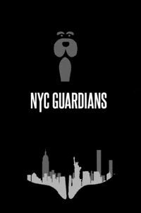 NYC_GUARDIANS dog white black puppy GIF