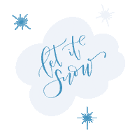 merry christmas snow Sticker by Feather Park Lettering