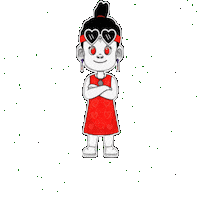 Girl Waiting Sticker by Zhotcita