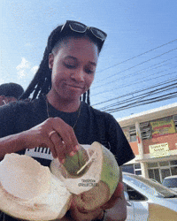 Coconut Water Eating GIF