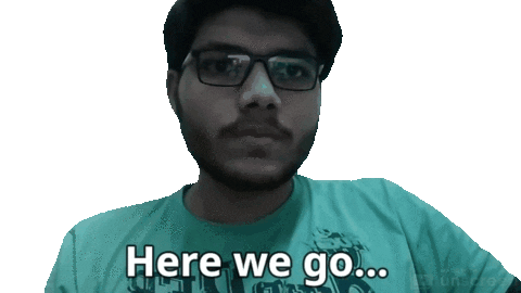 Here You Go Sticker by Raghav Bansal