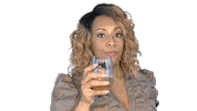 ComedianHollyLogan drink mad wine annoyed Sticker