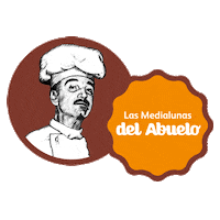 LasMedialunasDelAbuelo logo marca pastry panaderia Sticker