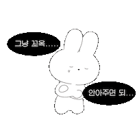 그냥꼬옥안아주면되 토끼 Rabbit Bunny Kpop Twitter 드립 밈 Sticker