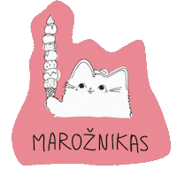 Enteragency_lt cat pink icecream kate Sticker