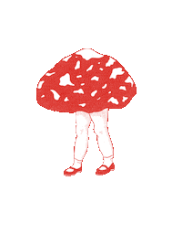 innerpeach retro red weird 70s Sticker