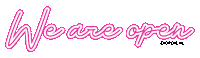 We Are Open Sticker by Diordie