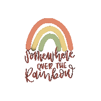 lululetter rainbow calligraphy handwritting lululetter Sticker