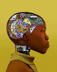 Robot Head GIF