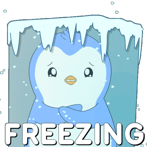 Freezing Ice Cold Sticker by Pudgy Penguins